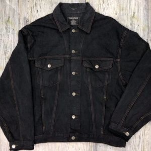 Thunder VINTAGE Oversized Black Jean Jacket